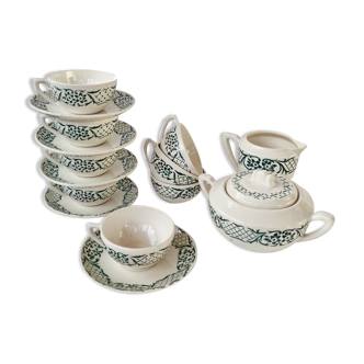 Versailles coffee set by Digoin Sarreguemines 15 pieces