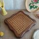 Dessous de plat bois et cannage vintage