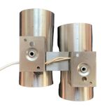 Pair of oxar 70's double wall lights