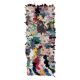 Colorful Boucherouite Berber rug - 68 x 183 cm