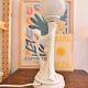 Vintage ceramic and opaline lamp