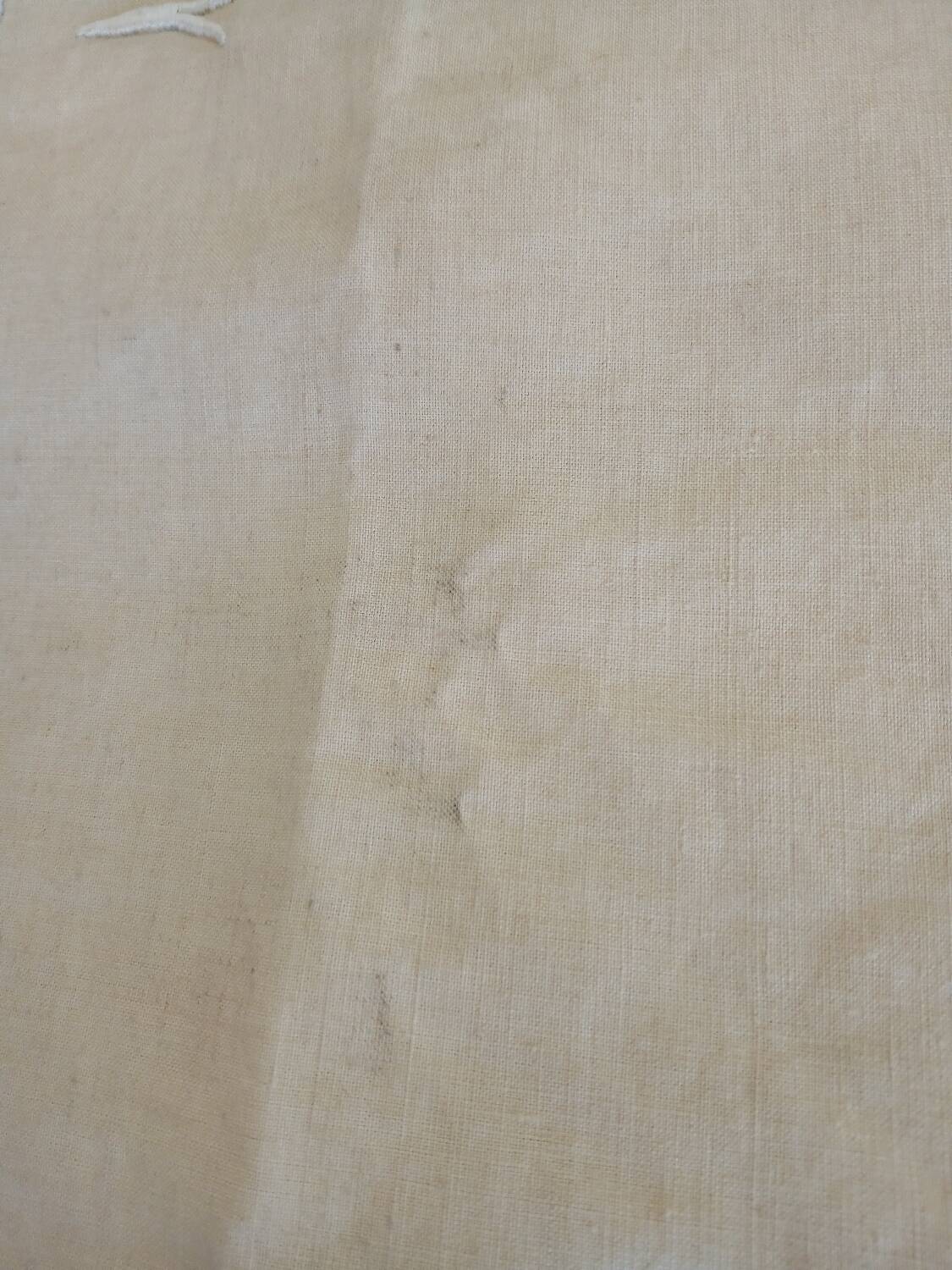 Pure linen canvas sheet/tablecloth/curtain "Blue flower"