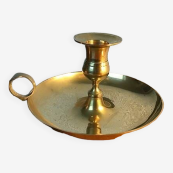 Cellar rat hand candle holder in polished brass