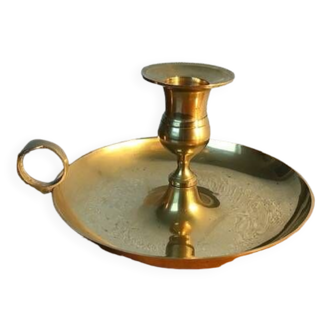 Cellar rat hand candle holder in polished brass