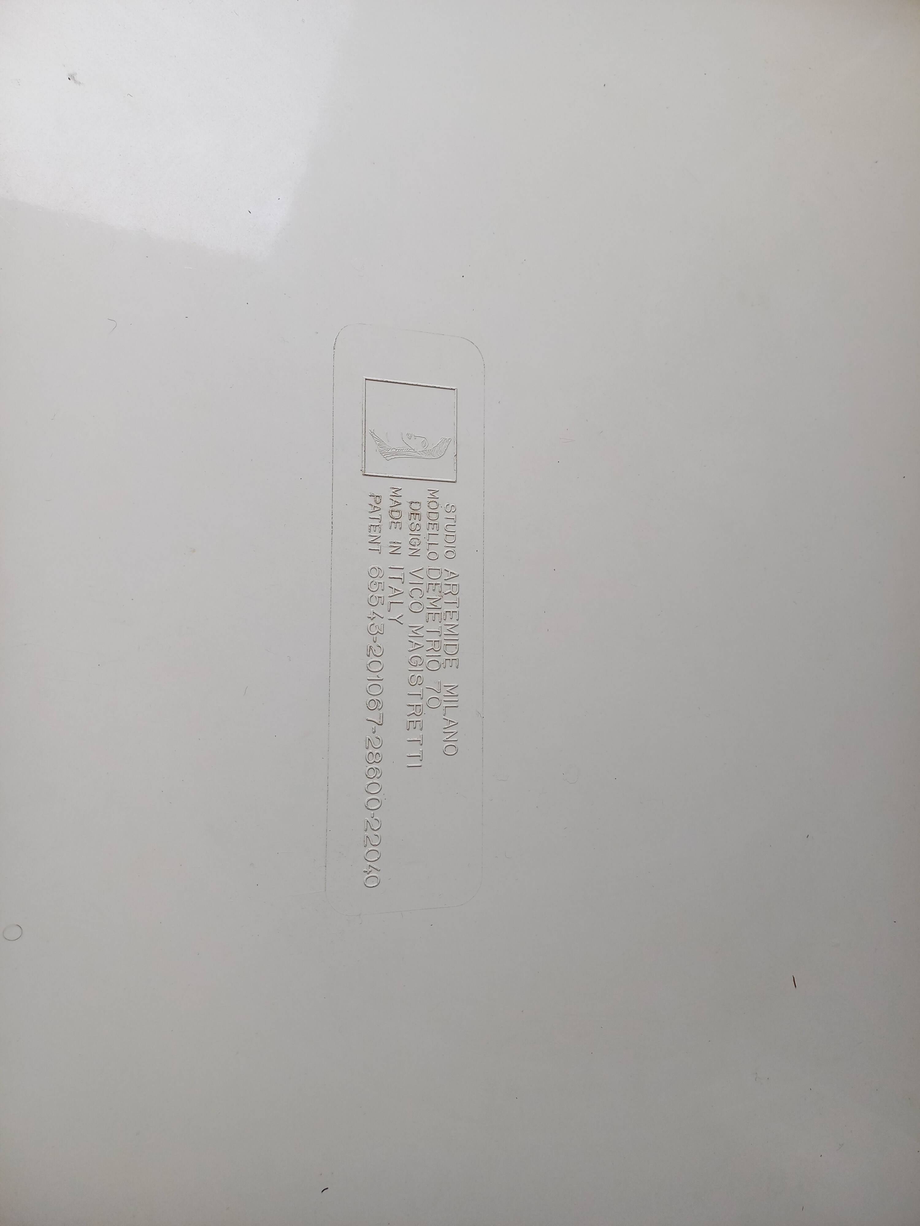 Vintage Italian Demetrio 70s Square Coffee Table by Vico Magistretti