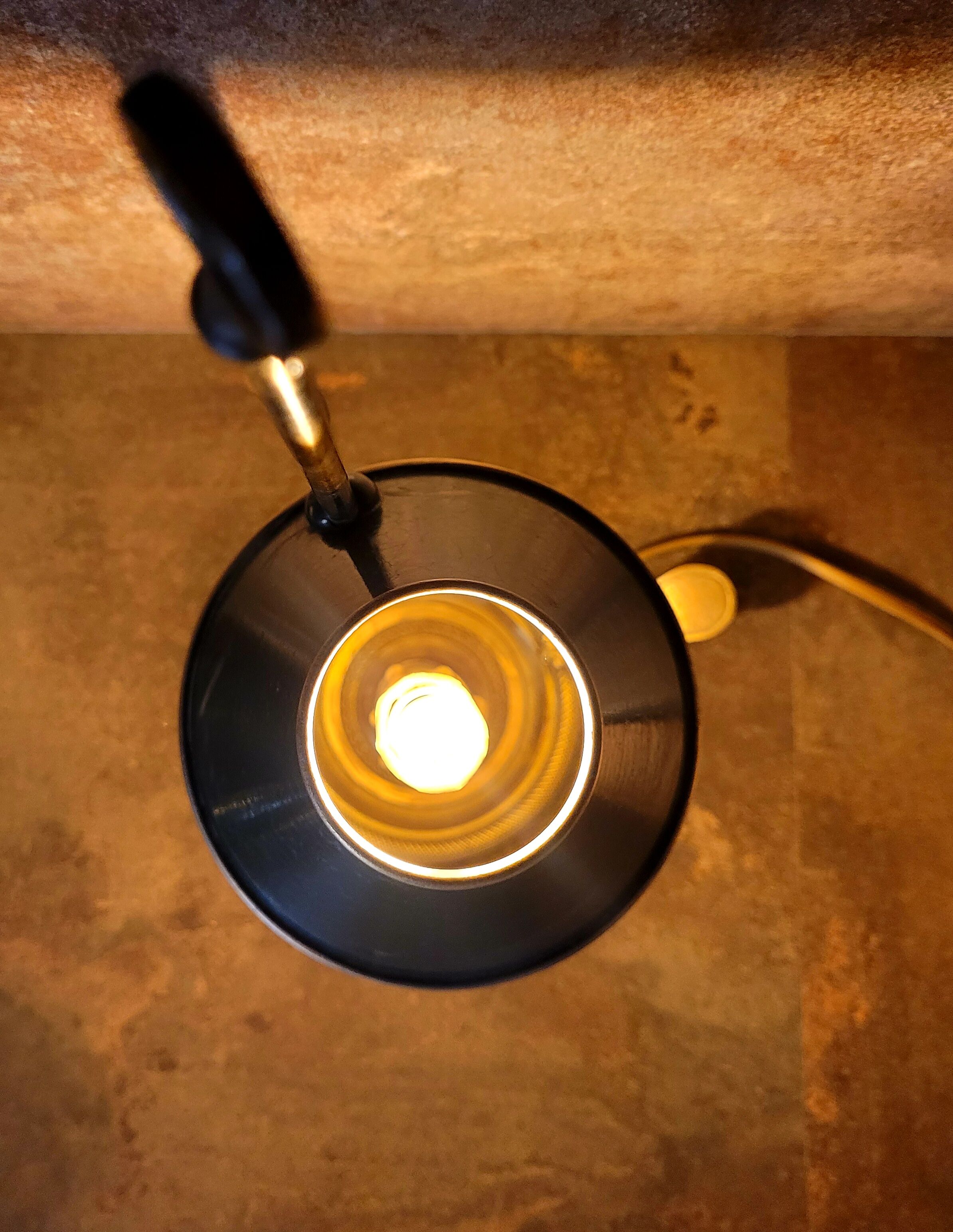 Vintage antique bronze hot water bottle lamp