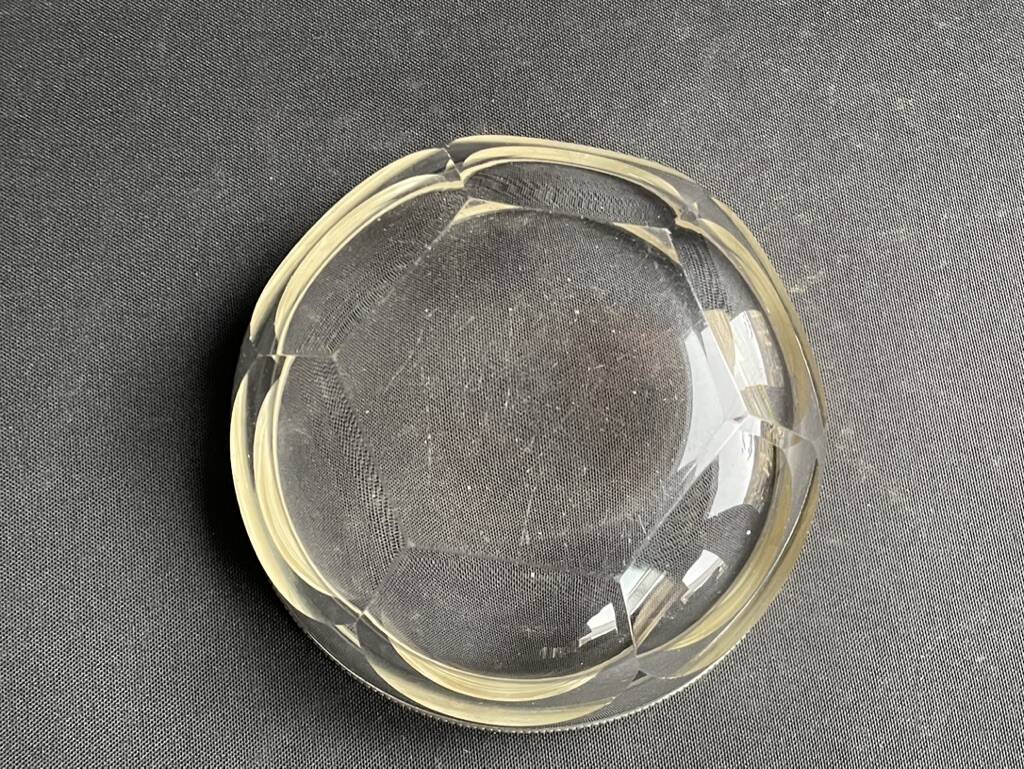 Baccarat Harcourt cream bowl – Cut crystal and silver – Head of Minerva hallmark