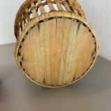 Minimalistic Bamboo Metal Planter Plant Stand Matégot Style, France, 1960s