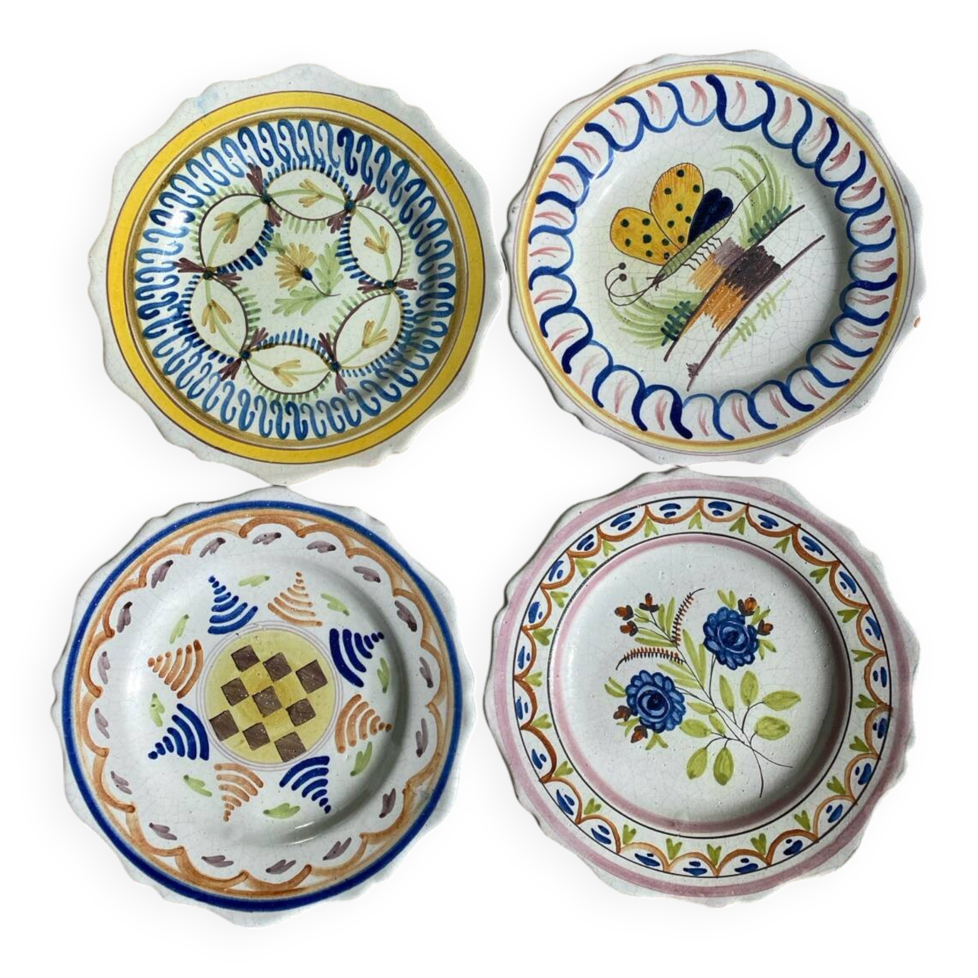 18th century Nevers earthenware plates