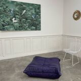 Ligne Roset vintage leather pouf