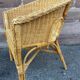 Vintage rattan gondola armchair 1980s