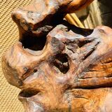 Lamp base in solid Olivier 50's