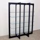 Wood and glass bookcase/display cabinet attributed to Bernini, 1970s.