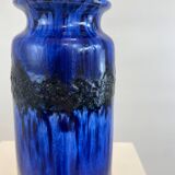 Vase bleu fat lava