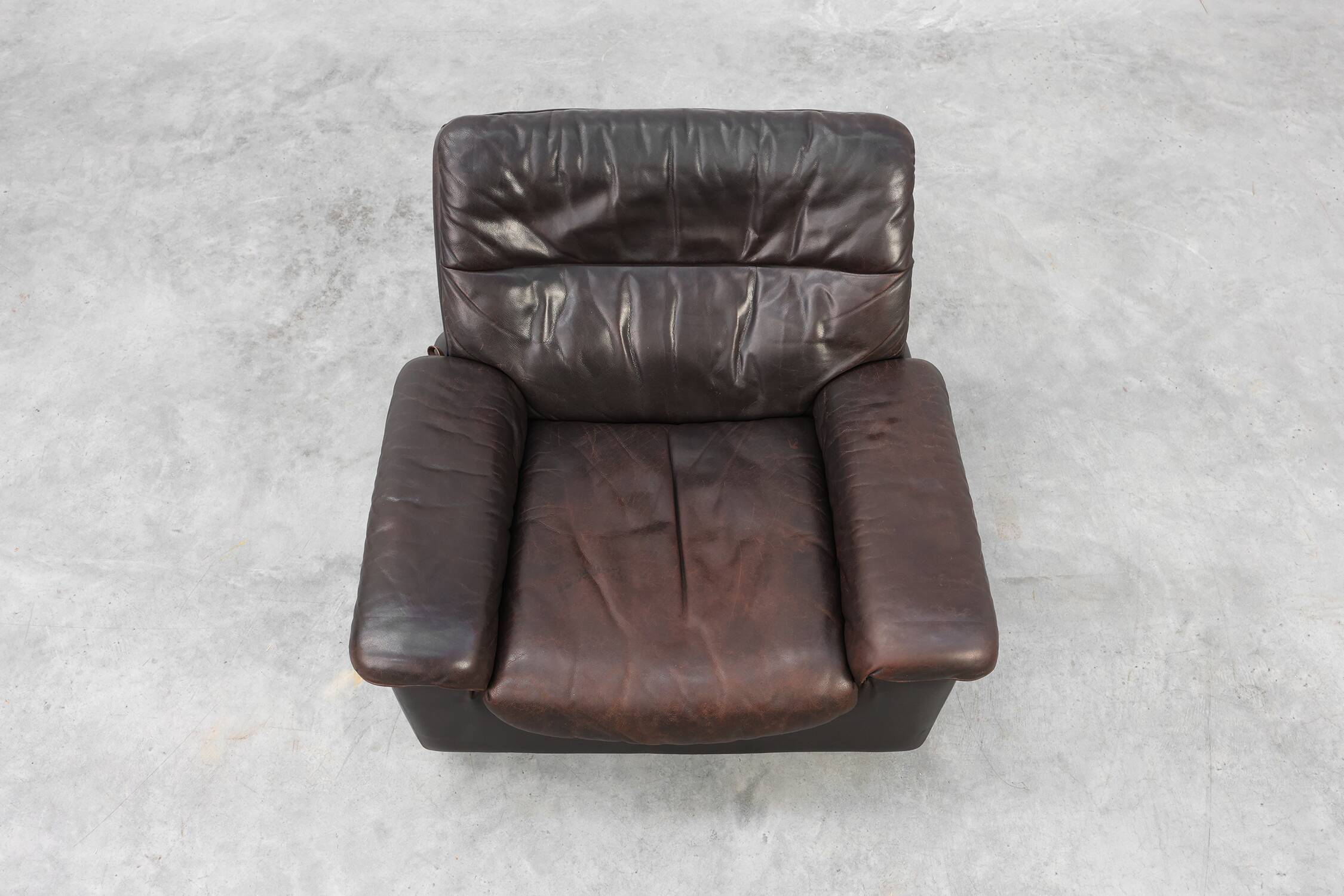 Mid-century De Sede DS‑66 brown leather Relax Chair, Switzerland 1960s