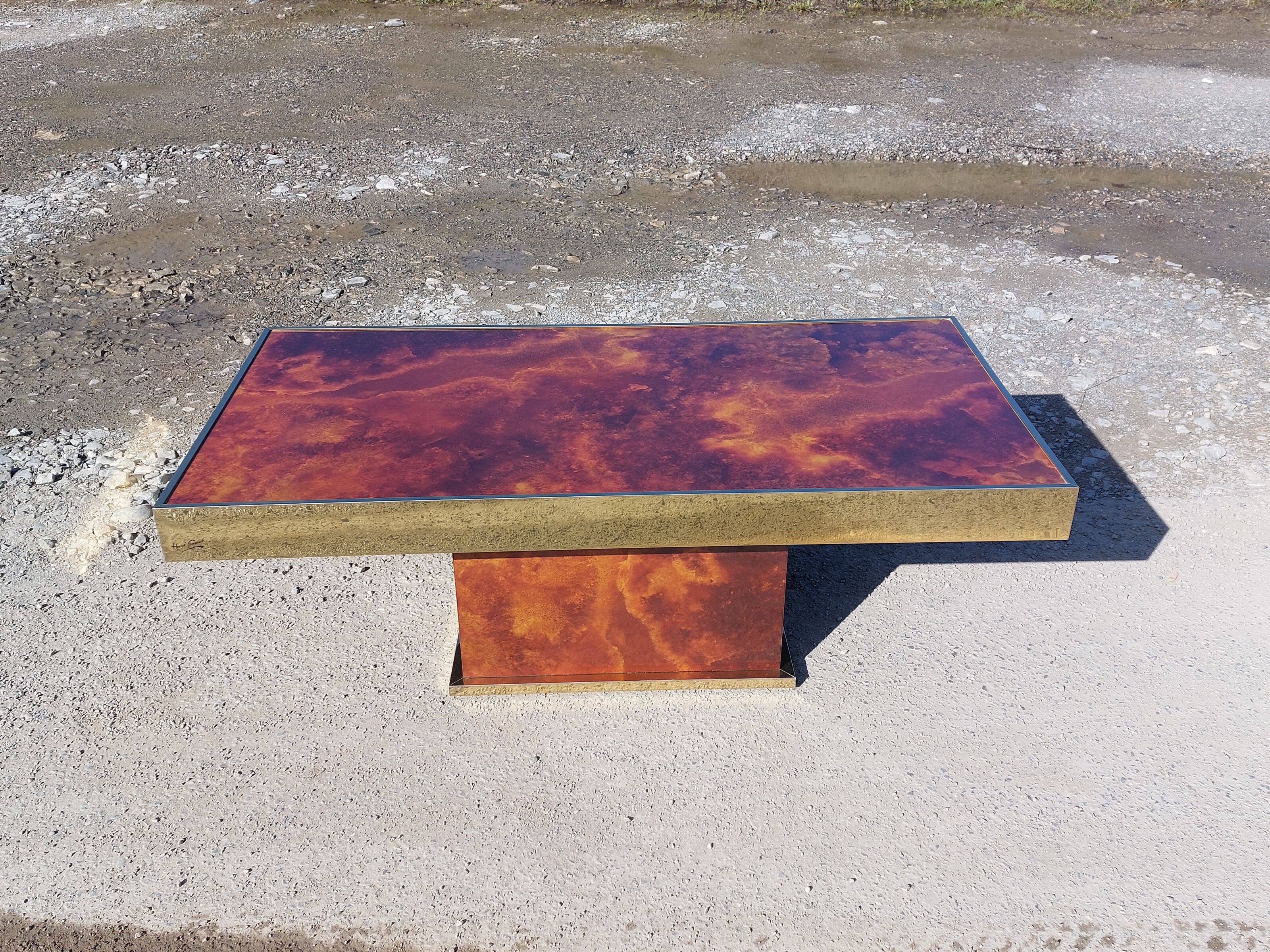 Rectangular coffee table Hervé Chapuis - 1970s
