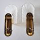 Pair of "leaf" wall lights by Carl Fagerlund, Murano glass, Germany, 1970