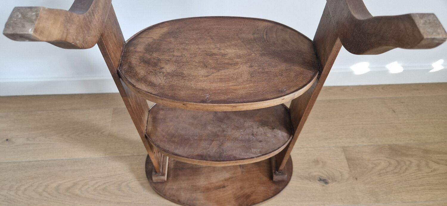 Antique walnut pedestal table furniture