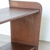 Vintage solid oak wall shelf, 1950