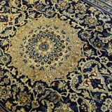 Tapis persan naïn laine & soie circa 1980