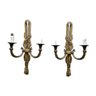 Pairs of Louis XVI-style bronze wall light