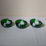 Series of three vacuum-pocket in early 1970s murano glass