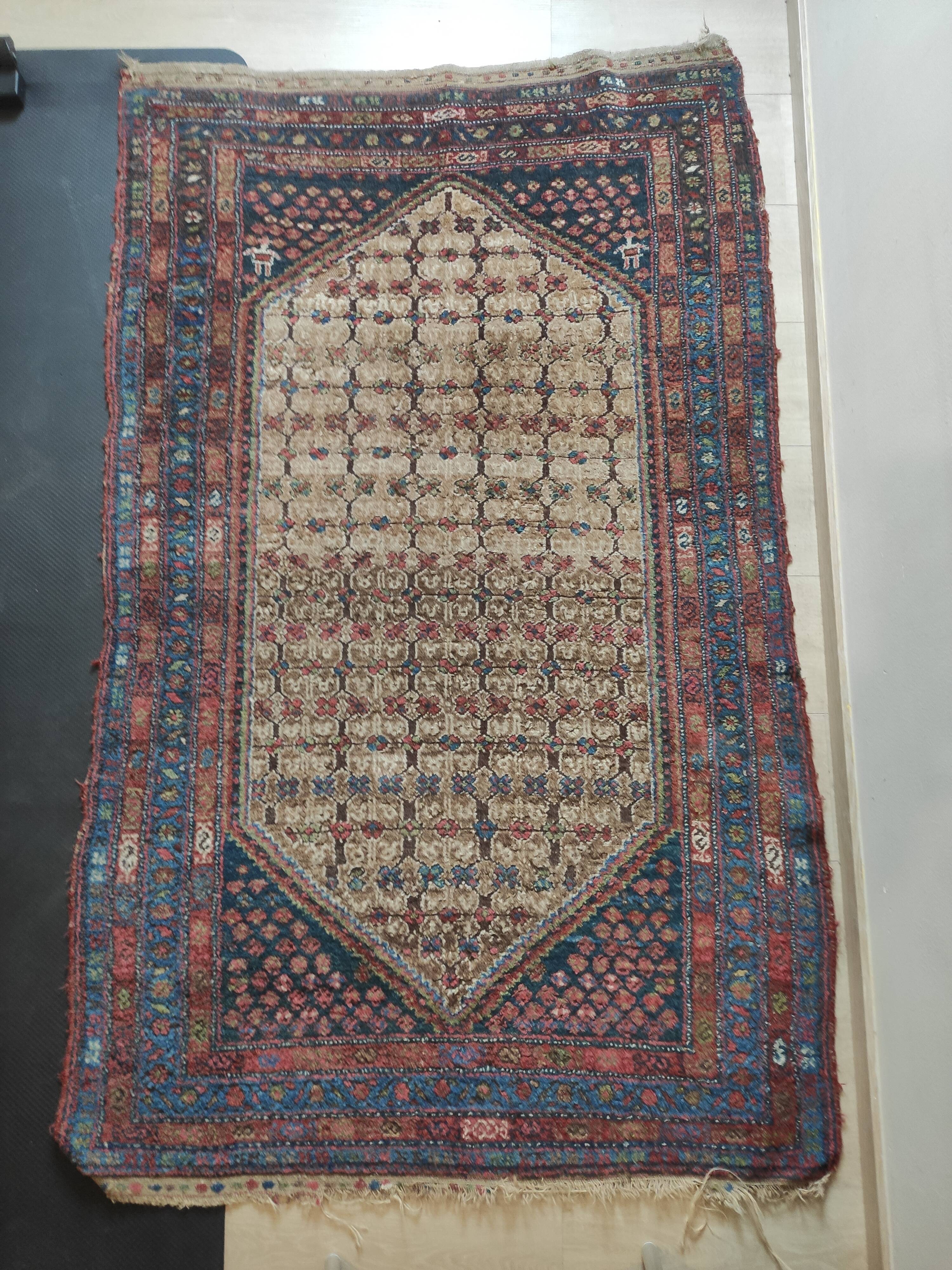 Persian-Bakhtiari oriental rug-Hand spun wool-Hand knotted-Unique.