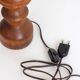 2 turned wooden lamp bases, 1940s-1960s