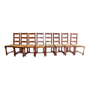 lot de 8 chaises plein