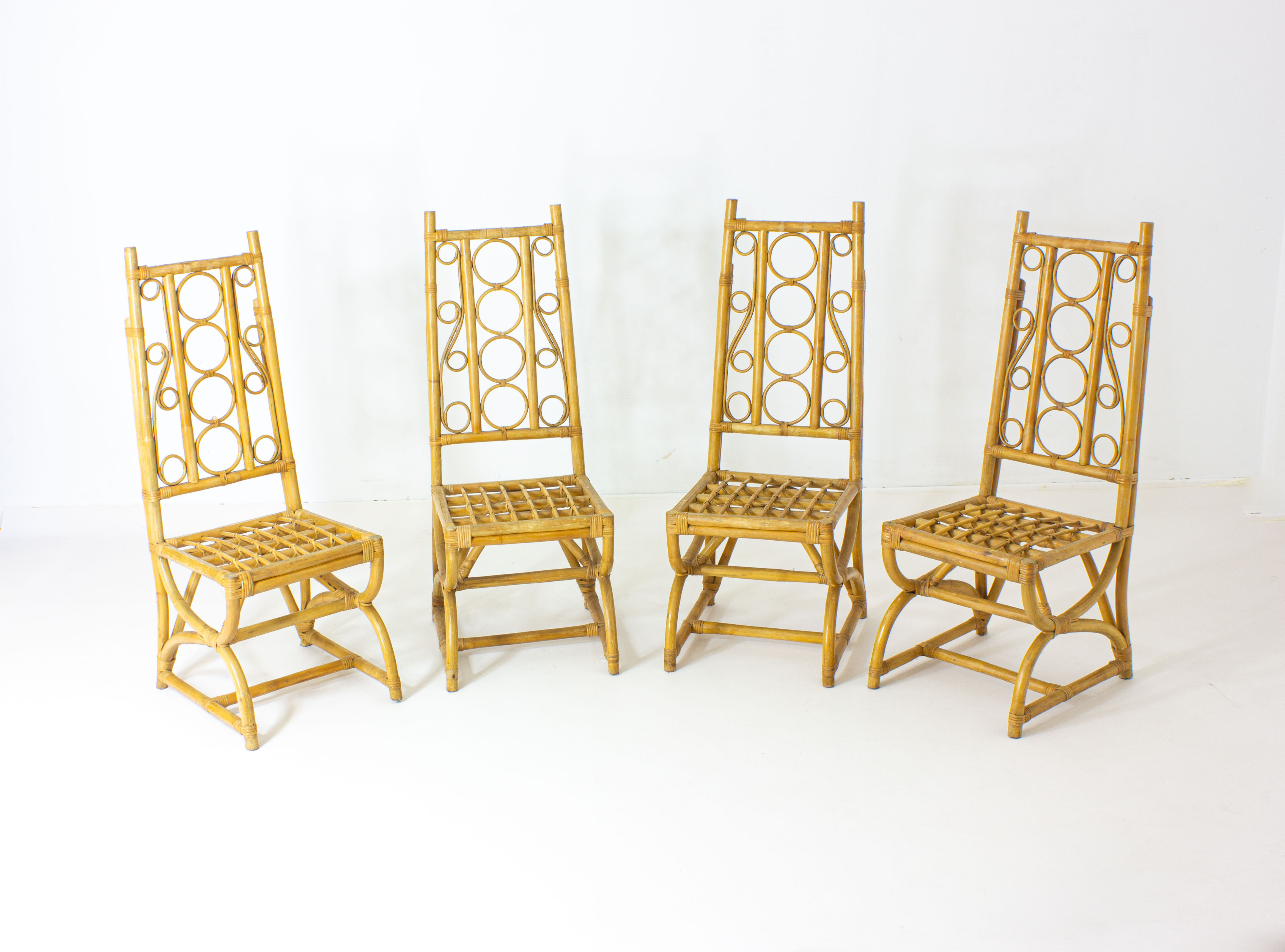 Tropical vintage bamboo chairs