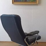 Scandinavian design leather armchair 70s