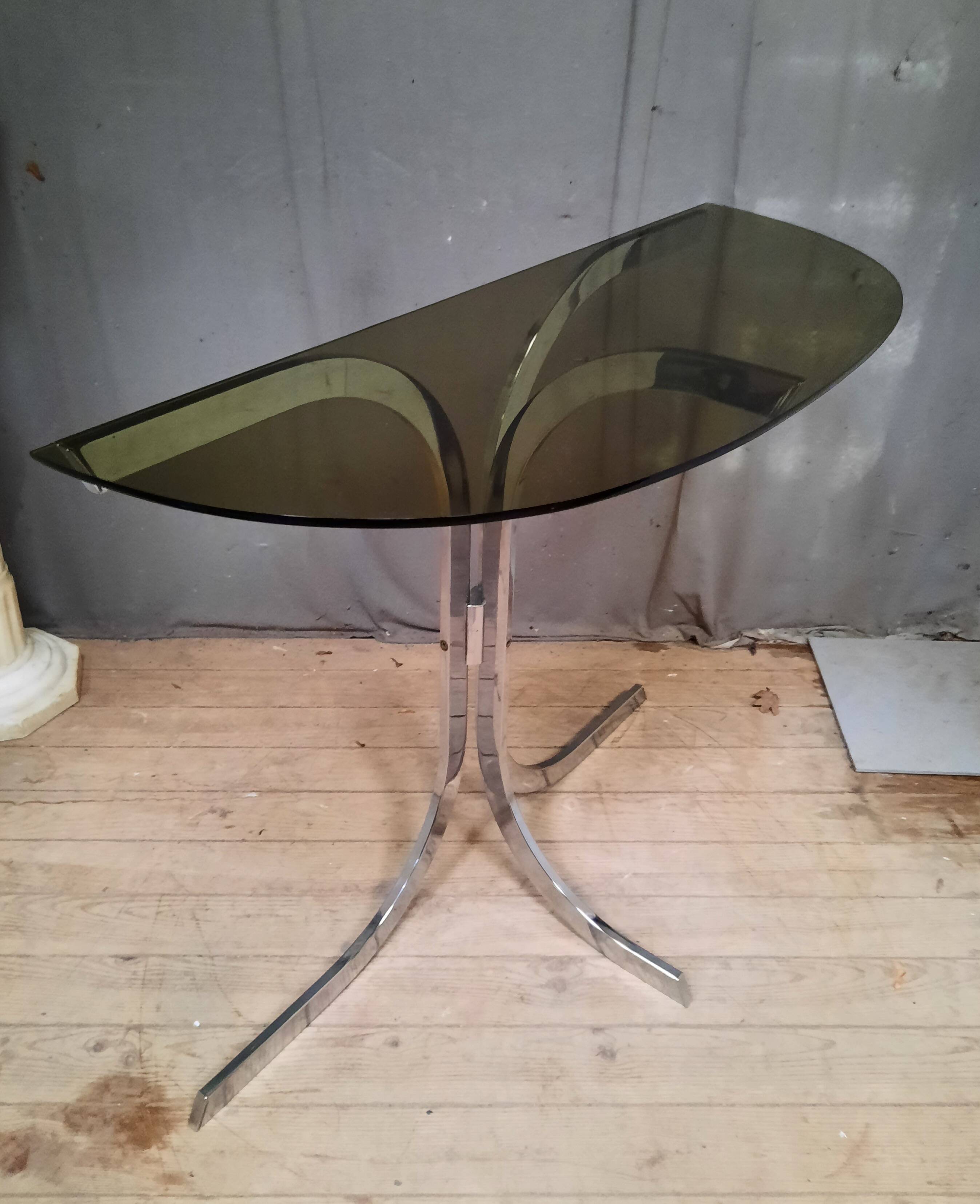 Designer glass and metal console