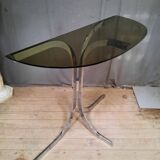 Designer glass and metal console