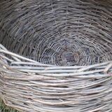 Round wicker basket
