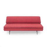Red fabric sofa bed, 1960s