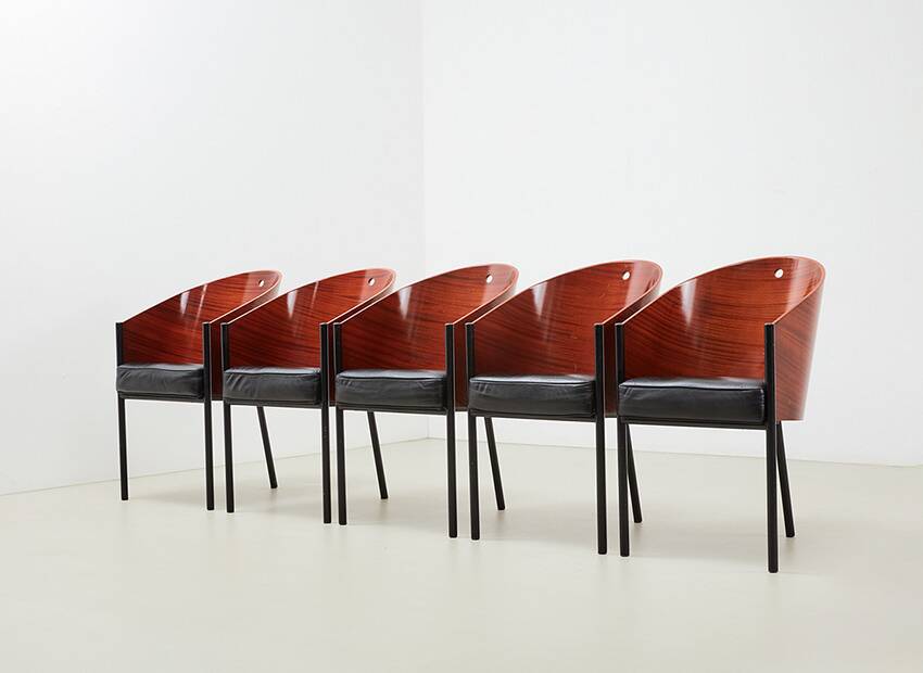 Philippe Starck Set of 5 Costes Dining Chairs for Driade Aleph Italy 1984