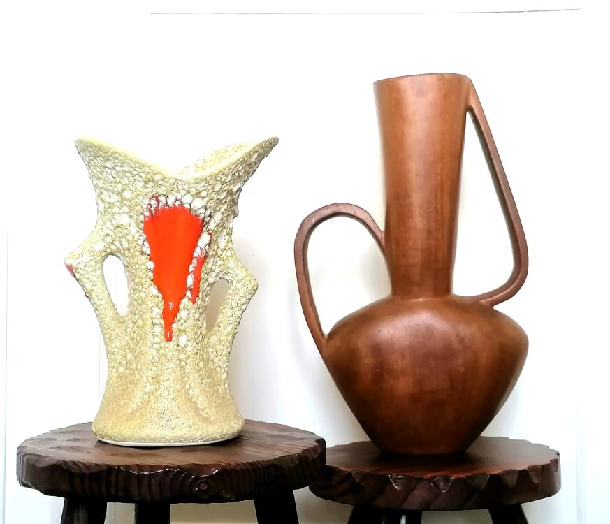Vase fat lava style Vallauris 1970