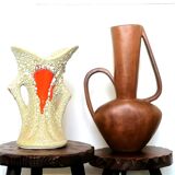 Vase fat lava style Vallauris 1970