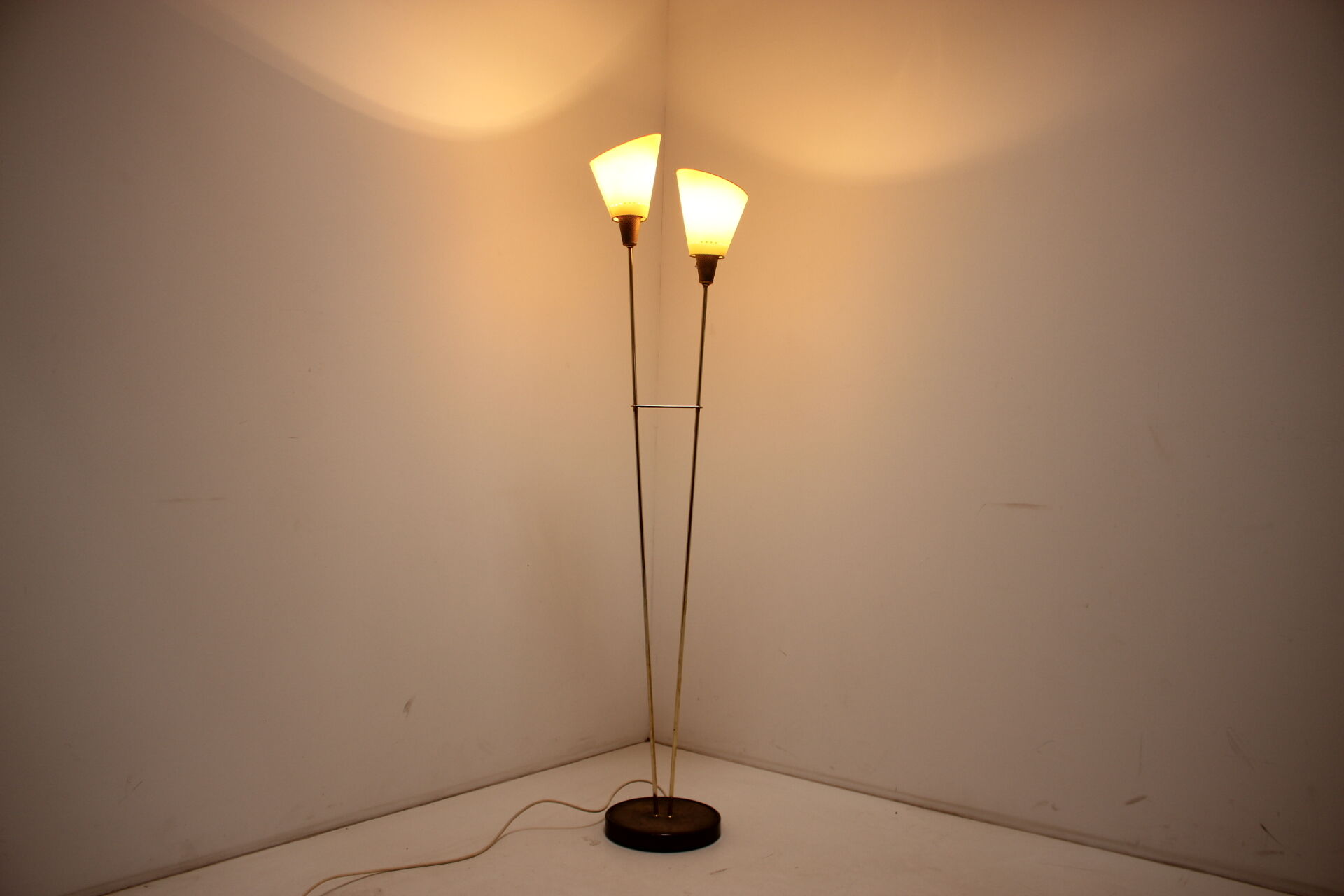 1960s Brass Floor Lamp, Czechoslovakia
