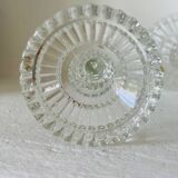 Pair of molded glass candle holders