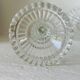Pair of molded glass candle holders
