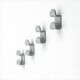 Set of Four White Vintage Gedy Hooks Italy 1970s