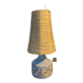Lampe en céramique Vallauris Vieux Moulin année 60 abat jour corde