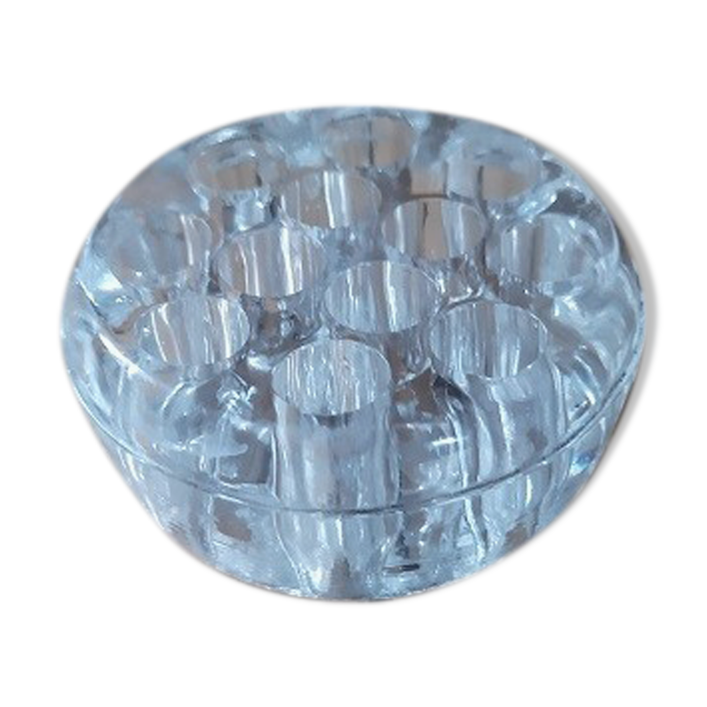 Door flowers molded glass 12 holes old vintage