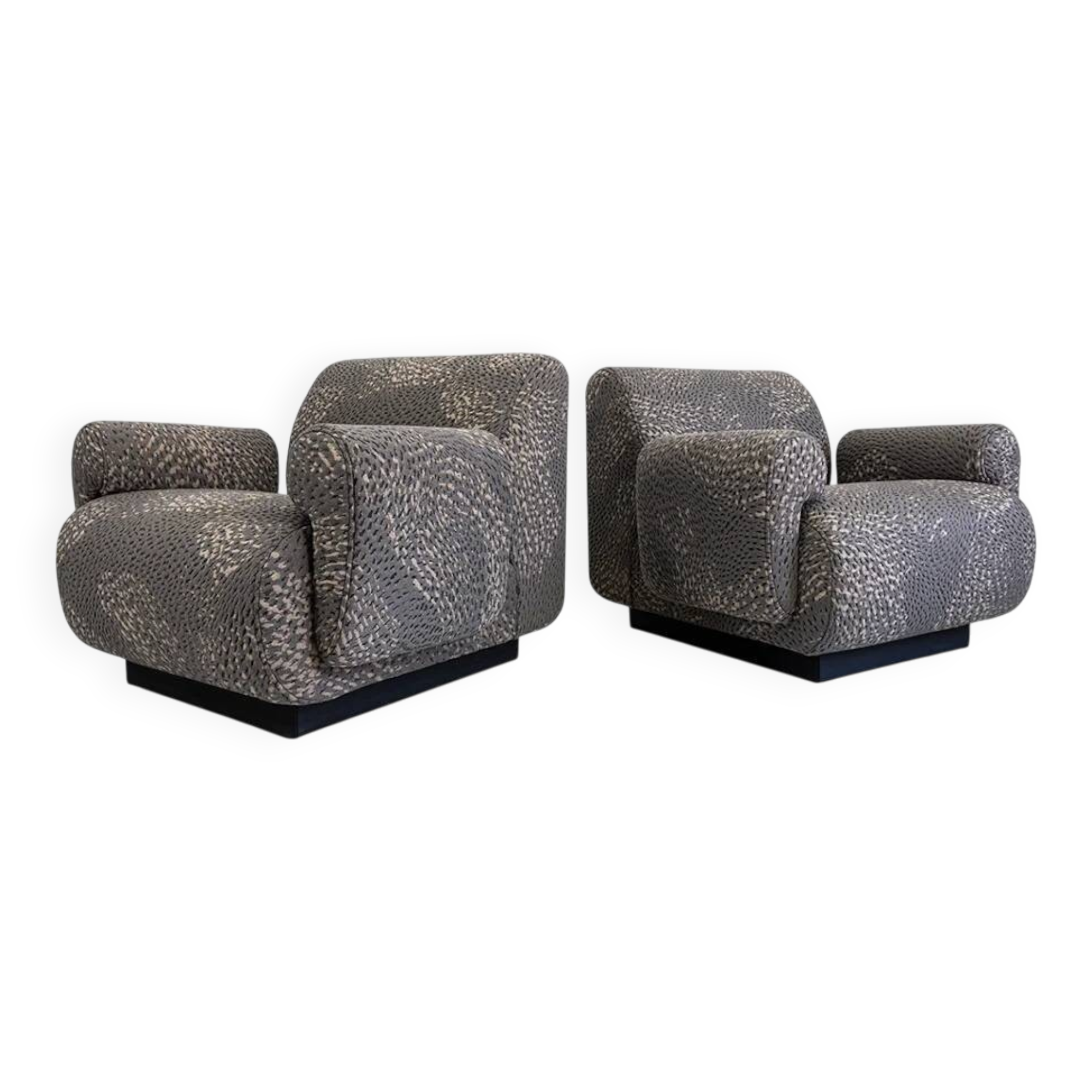 Vintage armchairs By Eberhard Geißler, Oelsa, Germany, 1970s