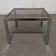 Bedside table or end of sofa in chromed metal and smoked glass from the 70s