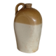 Flacon à whisky en grès de Bristol, à côtés plats, 2 gallons, victorien (vers 1900)