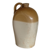 Victorian (c.1900), Flat-sided, 2 gallon, Bristol Glaze Whiskey Flagon