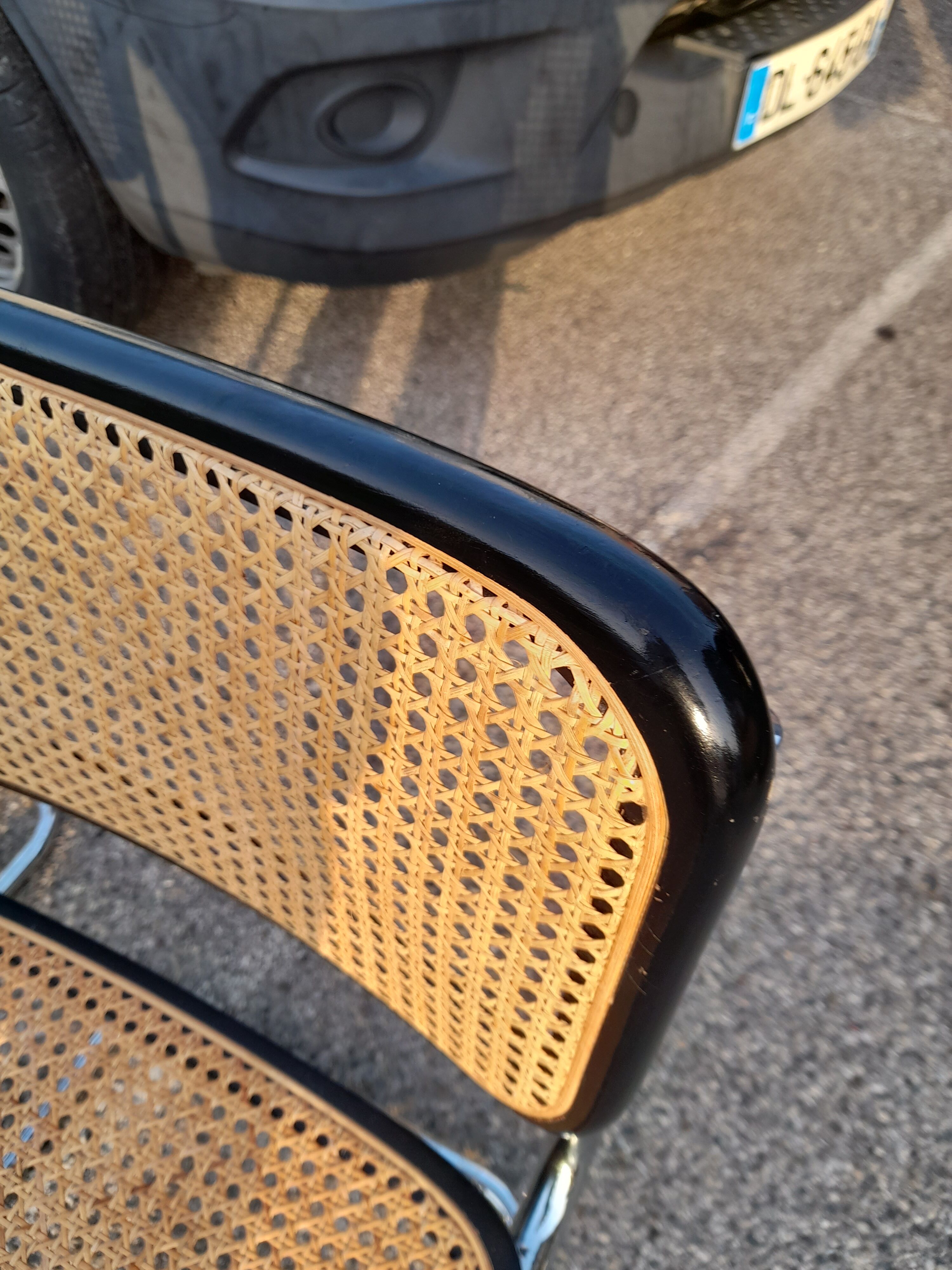 Pair of Chairs Marcel Breuer Cesca B32 italy