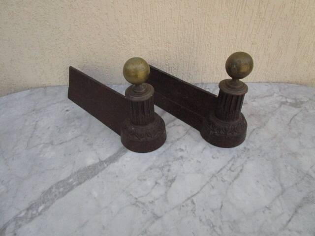Pair of antique andirons